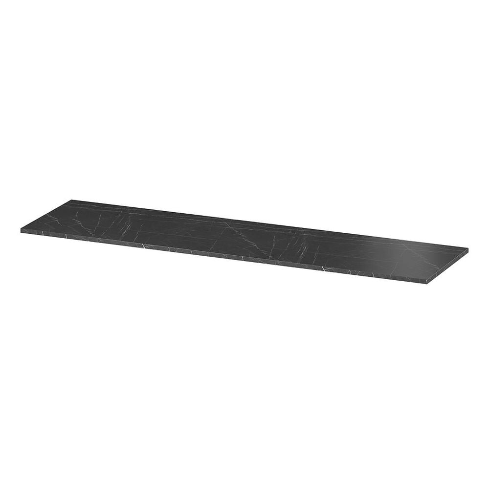 Blat pentru mobilier baie Cersanit Larga 180 cm, negru marmura