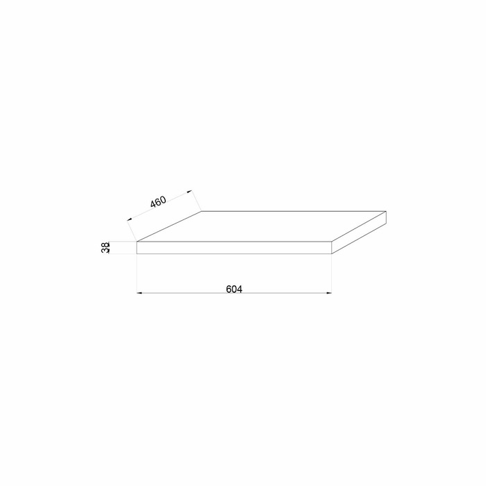 Blat pentru mobilier de baie 60 cm, rovere moka, Fluminia Genova [4]