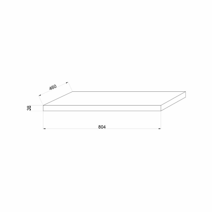 Blat pentru mobilier de baie 80 cm, rovere moka, Fluminia Genova [4]