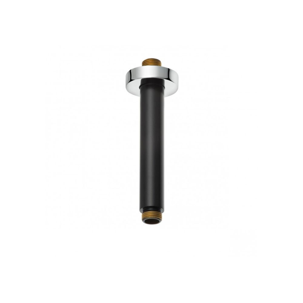 Brat de dus cu fixare in tavan, 15 cm, crom negru mat