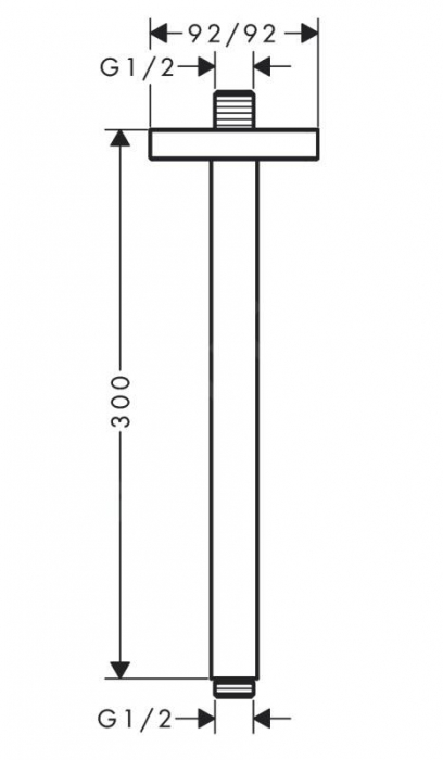 Brat dus pentru tavan crom, 30 cm, Hansgrohe Axor [2]