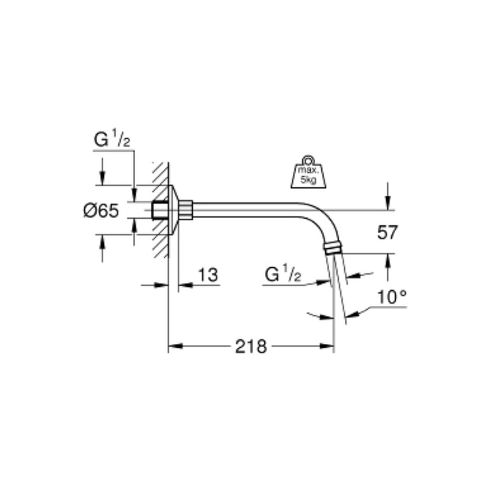Brat dus fix crom 200 mm Grohe Relexa [2]