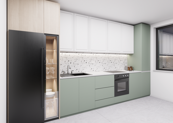 Bucatarie pe comanda Aria realizata din MDF vopsit si PAL premium - model personalizabil [3]