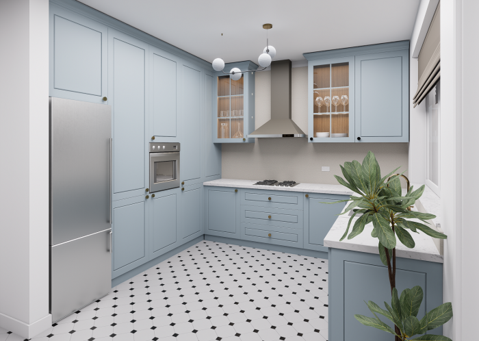 Bucatarie pe comanda Classica, realizata din MDF vopsit - model personalizabil [4]