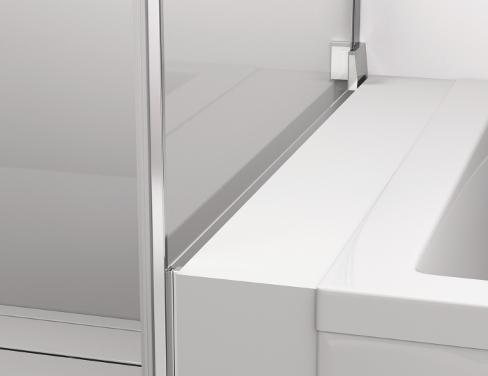 Cabina de dus 80x100 cm cu usa batanta si profil compensator, crom, instalare usa dreapta Ronal Cadura [7]