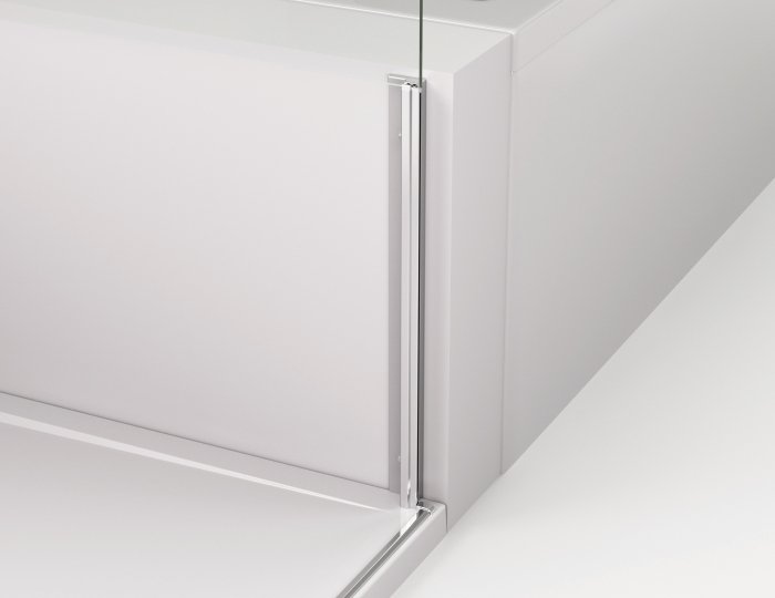 Cabina de dus 70x100 cm cu usa batanta si profil compensator, crom, instalare usa stanga, Ronal Cadura [7]
