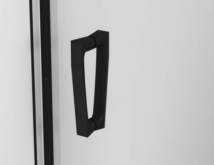 Cabina de dus 70x90 cm cu usa batanta si profil compensator, negru mat, instalare usa stanga, Ronal Cadura [3]