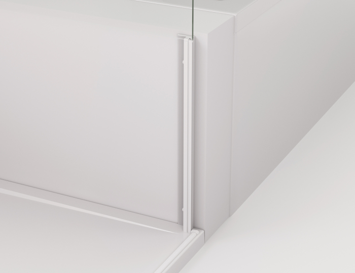 Cabina de dus 90x120 cm cu usa batanta si profil compensator, alb, instalare usa stanga, Ronal Cadura [6]