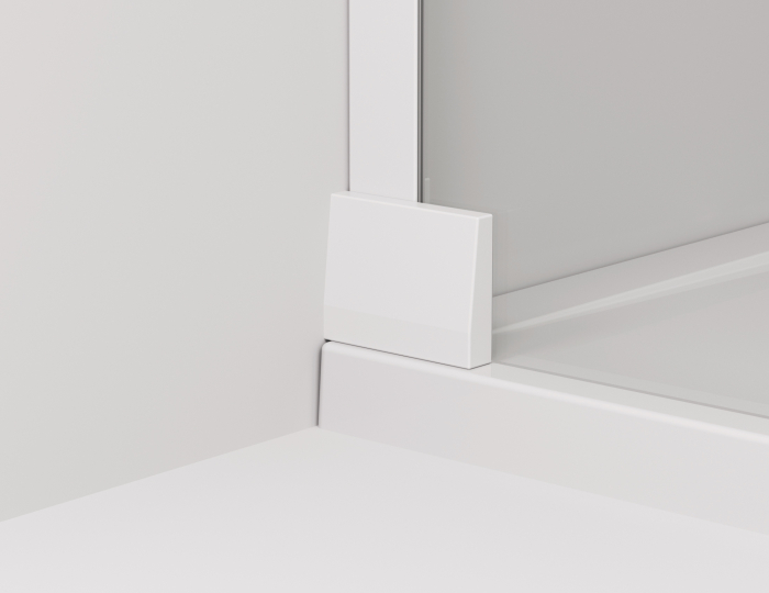 Cabina de dus 80x90 cm cu usa batanta si profil compensator, alb, instalare usa stanga, Ronal Cadura [5]