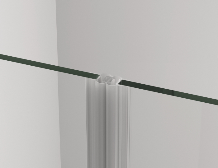 Cabina de dus 70x70 cm cu usa batanta si profil compensator, negru mat, instalare usa dreapta Ronal Cadura [9]