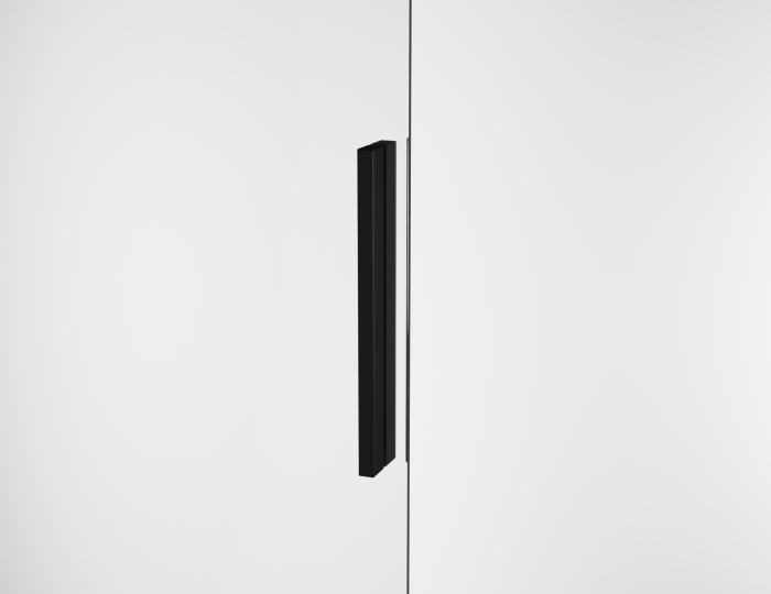 Cabina de dus acces pe colt cu usi culisante, 80x80 cm, negru mat, Amalia Ronal [4]