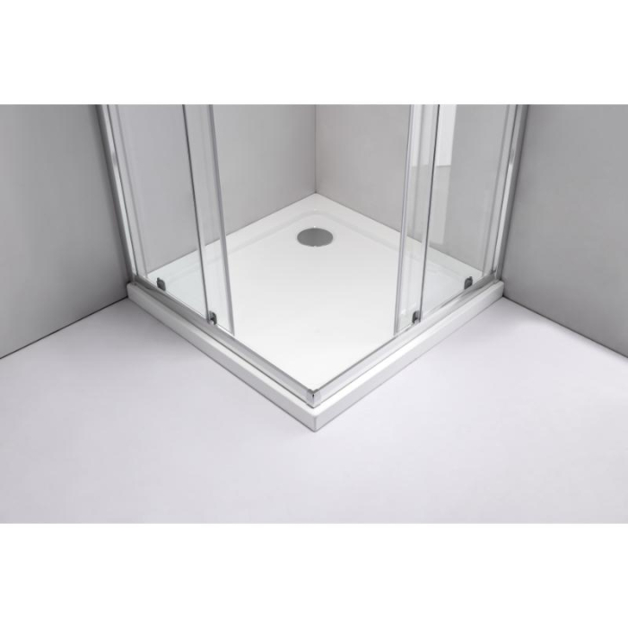 Cabina de dus cu usi culisante crom patrata 90x90 cm Mediterraneo Siri [5]