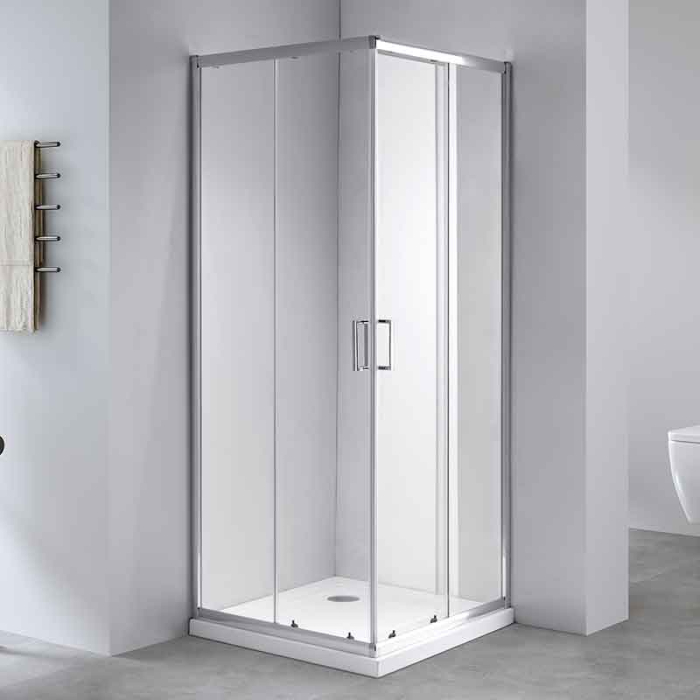 Cabina de dus cu usi culisante crom patrata 90x90 cm Mediterraneo Siri [14]
