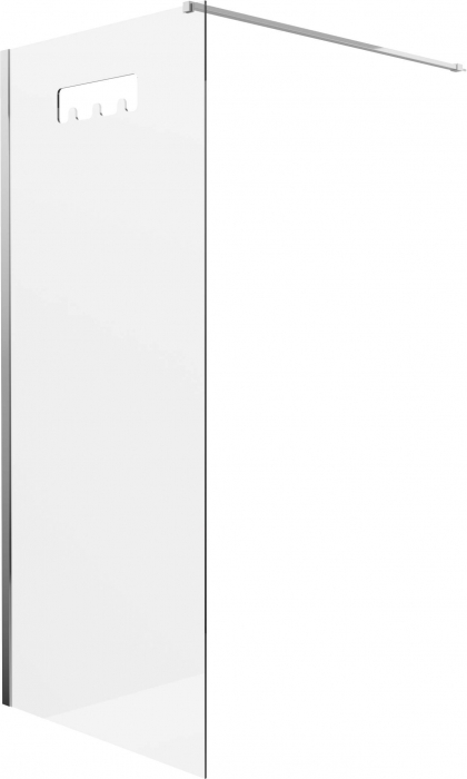Paravan dus, walk-in, sticla securizata, 100x200 cm, cadru metalic crom, Deante Mokko [2]