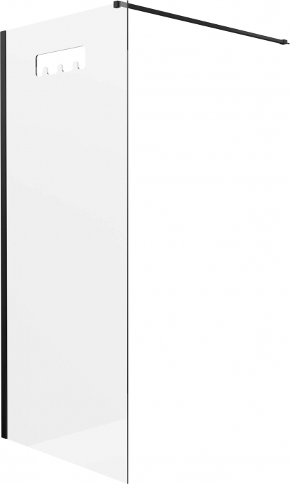 Paravan dus, walk-in, sticla securizata, 100x200 cm, cadru metalic negru, Deante Mokko [2]