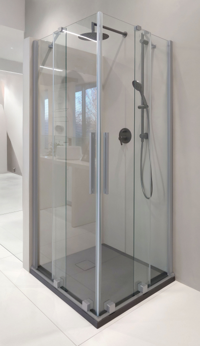 Cabina de dus otel slefuit patrata 80x80 cm Deante Prizma [3]