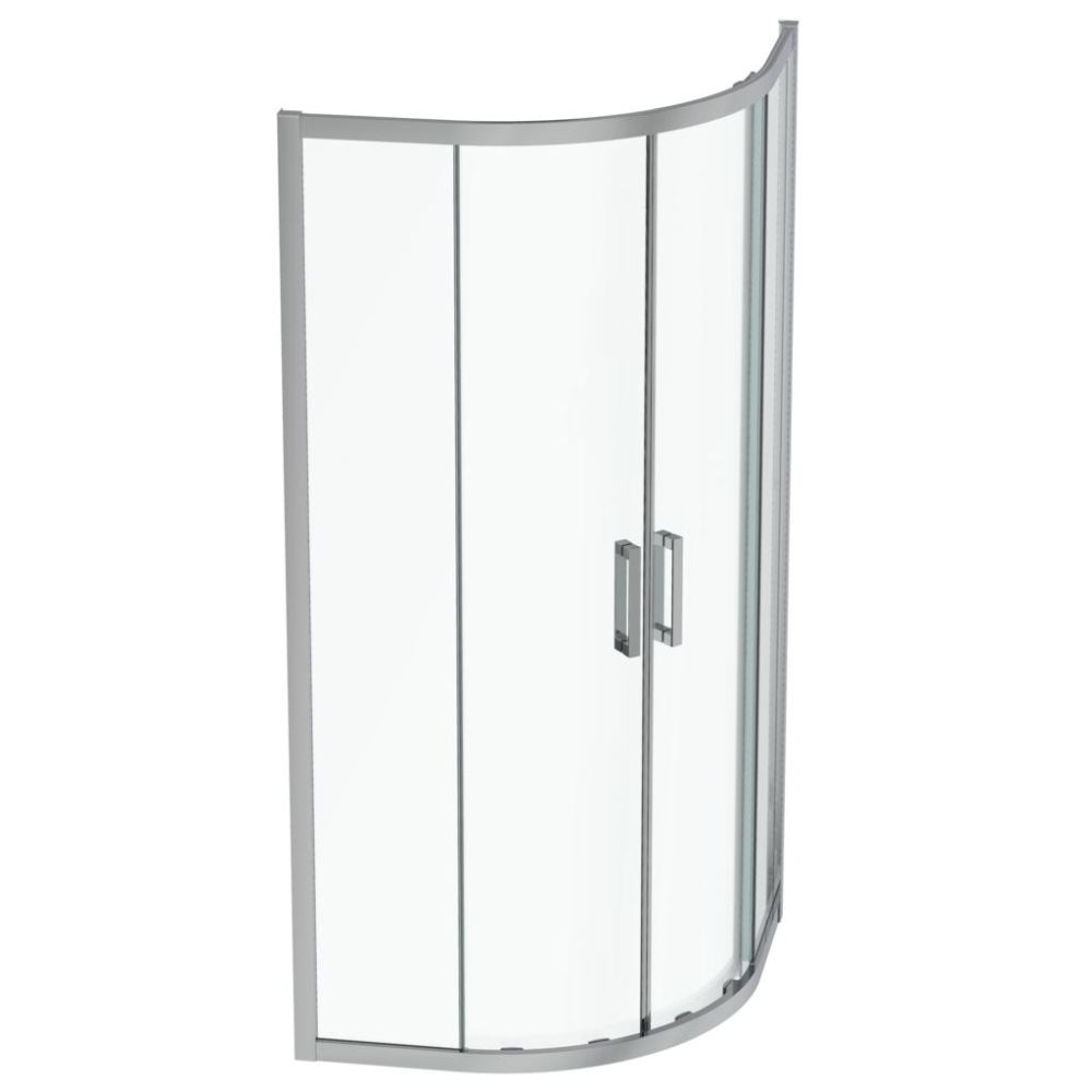 Cabina de dus semirotunda 90x90 cm Ideal Standard Connect 2 cu usi glisante profil crom lucios