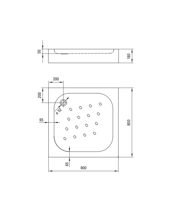 Cabina de dus titan patrata cu cadita alba 80x80 cm Deante Funkia Evo [3]