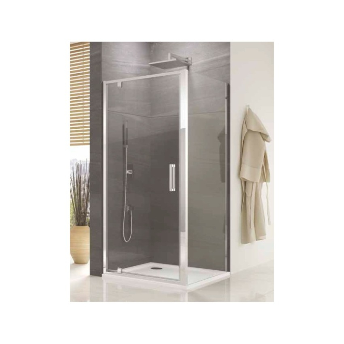 Cabina dus 100x100 cm cu usa batanta, crom lucios, sticla securizata de 6 mm, Sanswiss Ocelia [2]