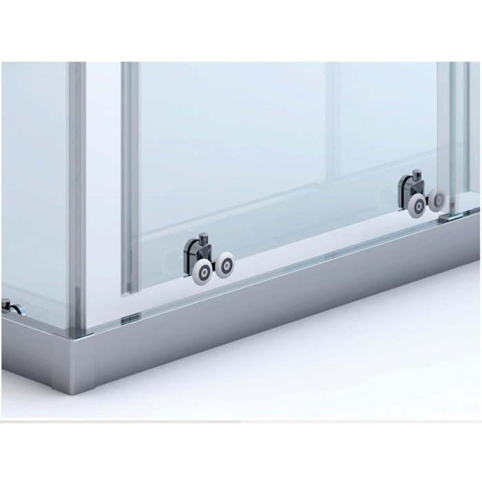 Cabina dus 120x80 cm cu usa culisanta, crom lucios, grosime sticla 5 mm, Sanswiss Ocelia [4]