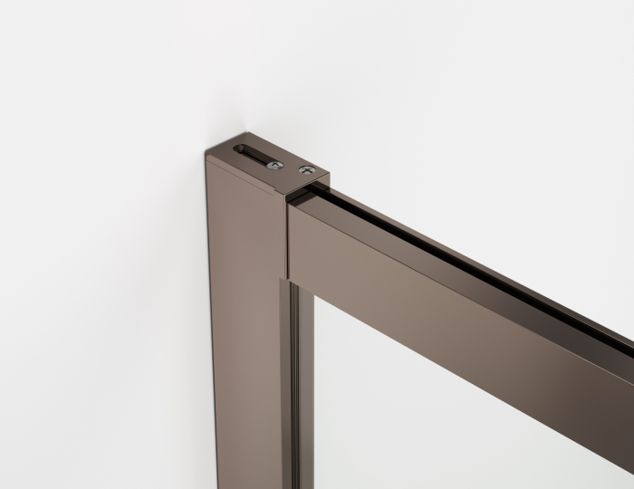 Cabina dus champagne metal 160x90 cm cu usa culisanta, grosime sticla 8 mm, tratament anticalcar, Ronal Oriana [3]