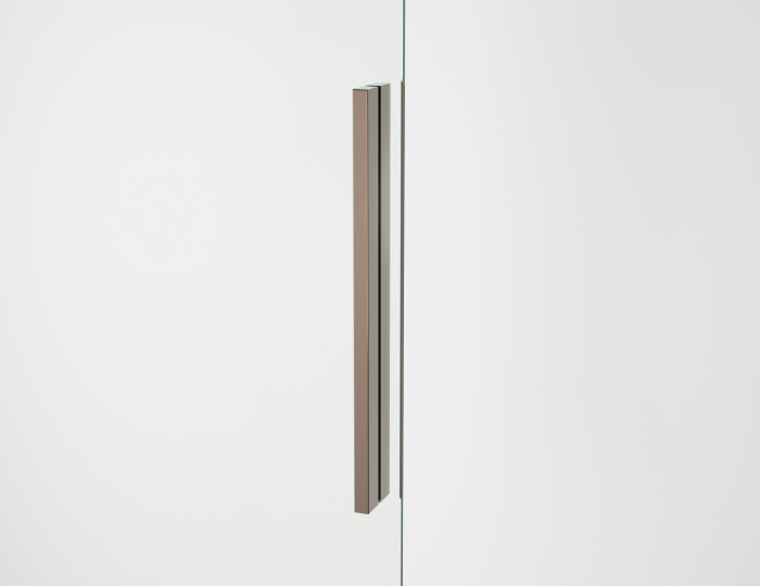 Cabina dus champagne metal 160x90 cm cu usa culisanta, grosime sticla 8 mm, tratament anticalcar, Ronal Oriana [12]