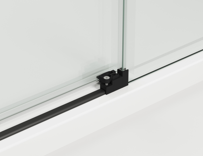 Cabina dus negru mat 130x90 cm cu usa culisanta, grosime sticla 8 mm, tratament anticalcar, Ronal Oriana [7]