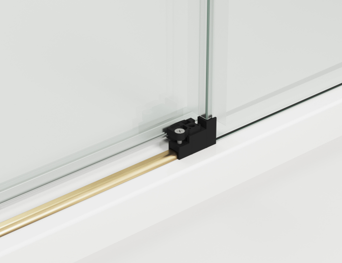 Cabina dus auriu periat 160x80 cm cu usa culisanta, grosime sticla 8 mm, tratament anticalcar, Ronal Oriana [7]