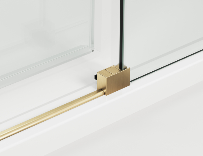 Cabina dus auriu periat 160x80 cm cu usa culisanta, grosime sticla 8 mm, tratament anticalcar, Ronal Oriana [5]