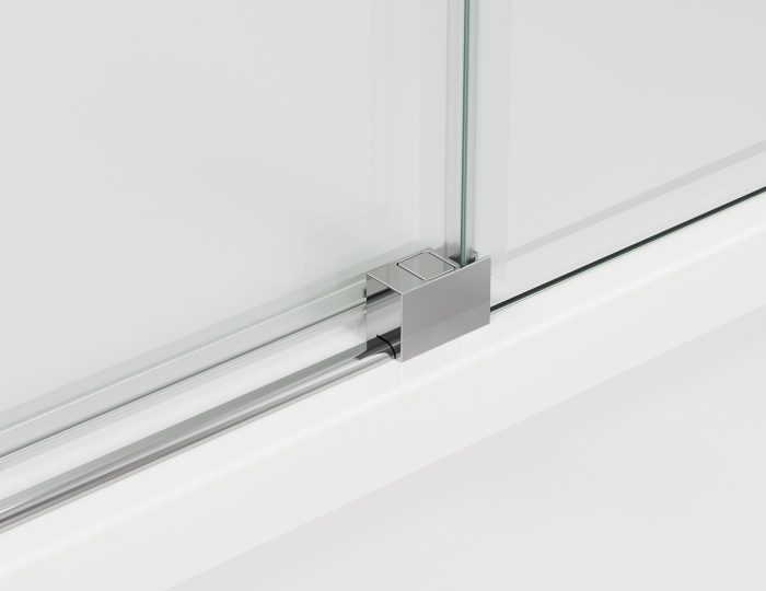 Cabina dus crom 140x100 cm cu usa culisanta, grosime sticla 8 mm, tratament anticalcar, Ronal Oriana [3]