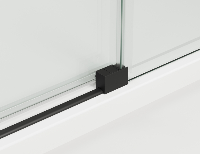 Cabina dus negru mat 130x90 cm cu usa culisanta, grosime sticla 8 mm, tratament anticalcar, Ronal Oriana [5]