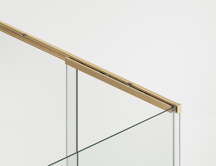 Cabina dus auriu periat 160x80 cm cu usa culisanta, grosime sticla 8 mm, tratament anticalcar, Ronal Oriana [10]