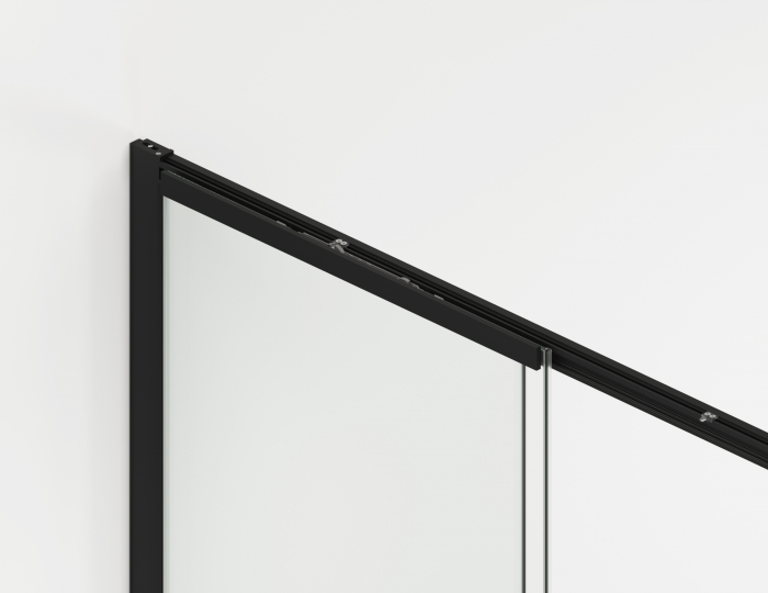 Cabina dus negru mat 130x90 cm cu usa culisanta, grosime sticla 8 mm, tratament anticalcar, Ronal Oriana [10]