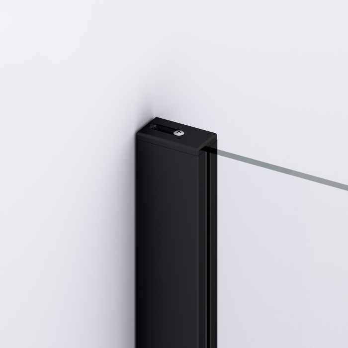 Cabina dus negru mat 80x80 cm cu usa pivotanta, grosime sticla 6 mm, tratament anticalcar, Ronal Divera [3]