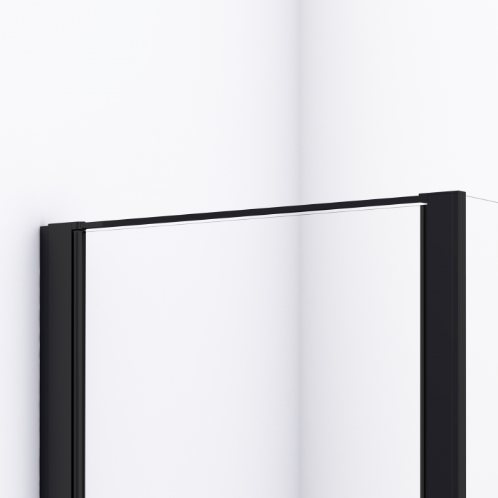 Cabina dus negru mat 80x80 cm cu usa pivotanta, grosime sticla 6 mm, tratament anticalcar, Ronal Divera [6]