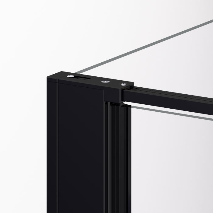 Cabina dus negru mat 80x80 cm cu usa pivotanta, grosime sticla 6 mm, tratament anticalcar, Ronal Divera [5]