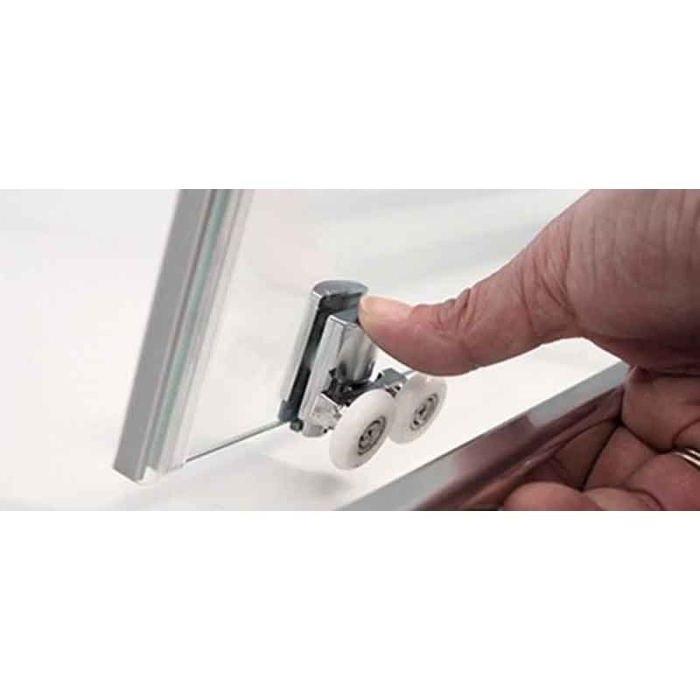 Cabina dus cu usa glisant‑rotativ 120 x 80, crom, Kolpasan, Stellar Uni [3]
