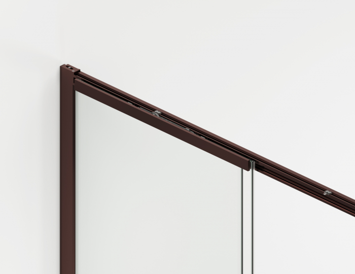 Cabina dus bordeaux metal 120x80 cm cu usa culisanta, grosime sticla 8 mm, tratament anticalcar, Ronal Oriana [5]