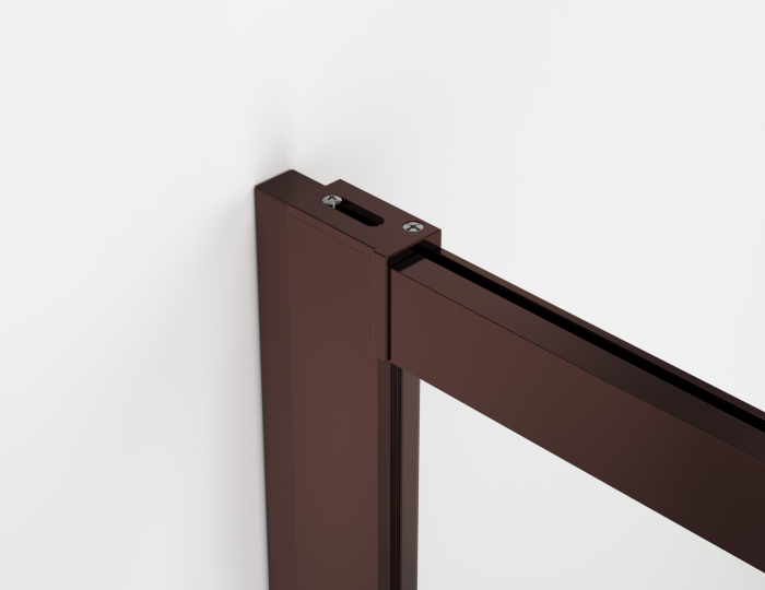 Cabina dus bordeaux metal 120x80 cm cu usa culisanta, grosime sticla 8 mm, tratament anticalcar, Ronal Oriana [4]