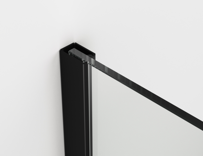 Cabina dus negru mat 120x80 cm cu usa culisanta, grosime sticla 8 mm, inchidere perete fix, Ronal Amalia [11]