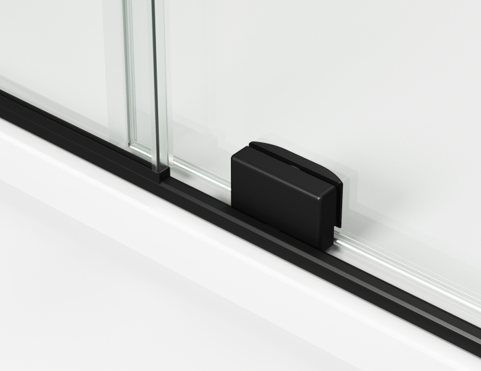 Cabina dus negru mat 120x80 cm cu usa culisanta, grosime sticla 8 mm, inchidere perete fix, Ronal Amalia [13]