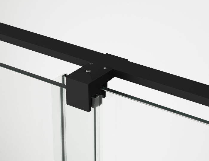 Cabina dus negru mat 120x80 cm cu usa culisanta, grosime sticla 8 mm, inchidere perete fix, Ronal Amalia [8]