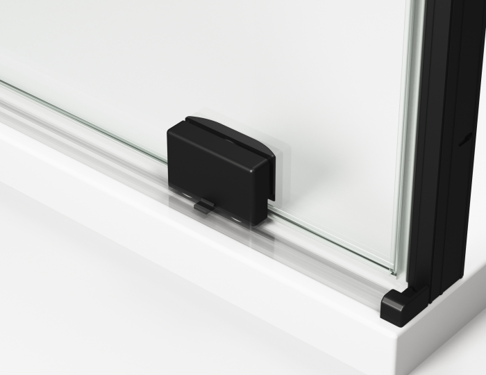 Cabina dus negru mat 120x80 cm cu usa culisanta, grosime sticla 8 mm, inchidere perete fix, Ronal Amalia [3]