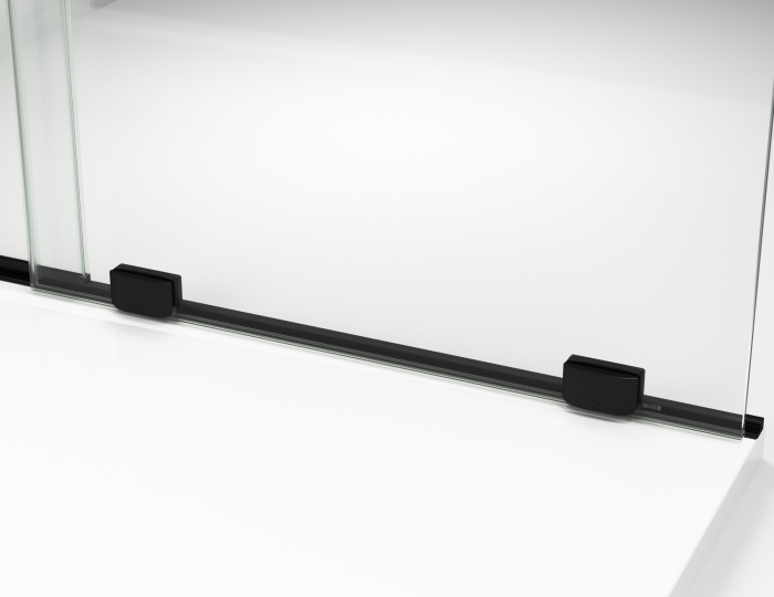 Cabina dus negru mat 120x80 cm cu usa culisanta, grosime sticla 8 mm, inchidere perete fix, Ronal Amalia [12]