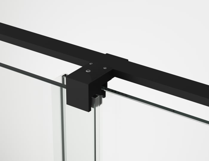 Cabina dus negru mat 120x80 cm cu usa culisanta, grosime sticla 8 mm, Ronal Amalia [8]
