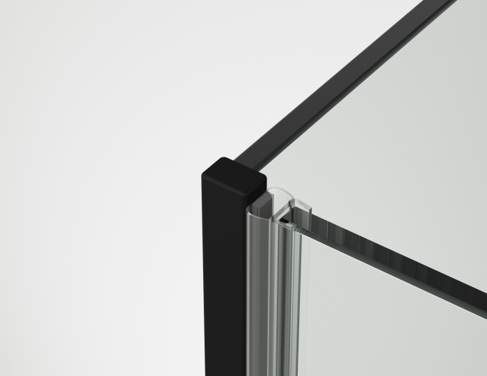 Cabina dus negru mat 120x80 cm cu usa culisanta, grosime sticla 8 mm, Ronal Amalia [10]