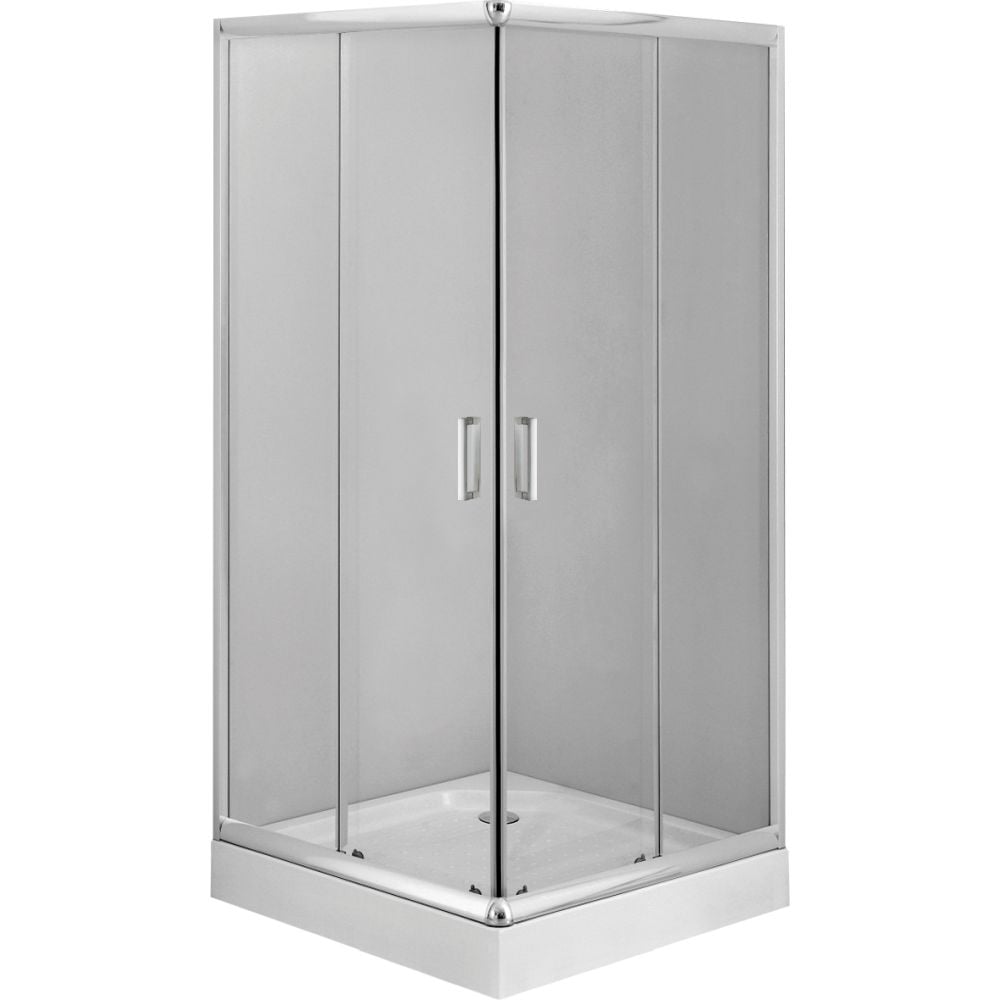 Cabina dus patrata 80x80 cm cu usi culisante crom Deante, Funkia