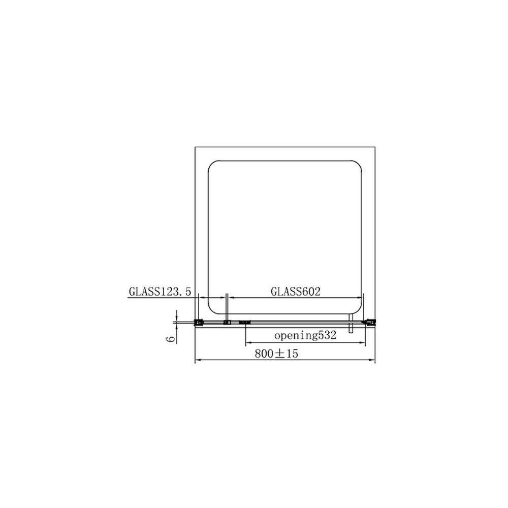 Cabina dus patrata culoare crom 80x80 cm, Mediterraneo, Andina [4]