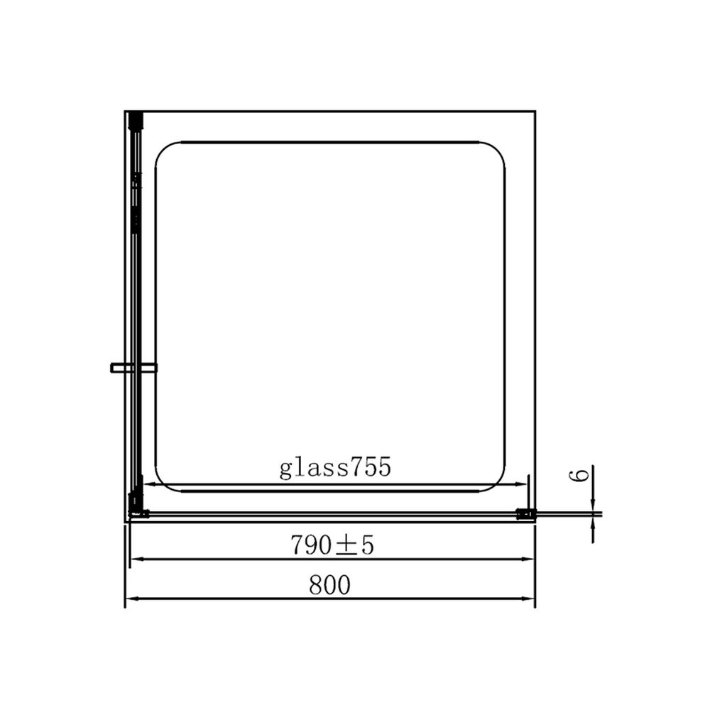 Cabina dus patrata culoare crom 80x80 cm, Mediterraneo, Andina [3]