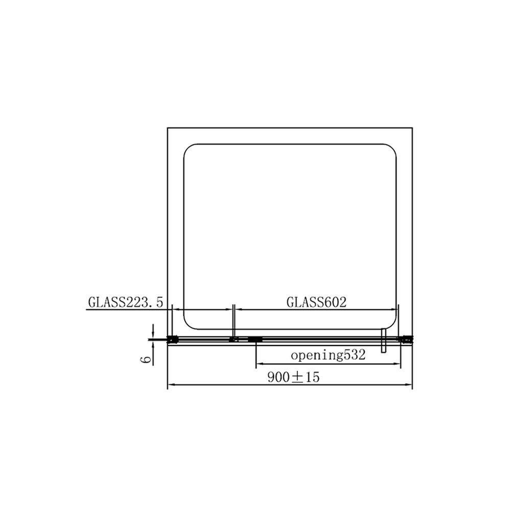 Cabina dus patrata culoare crom 90x90 cm, Mediterraneo, Andina [4]